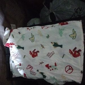 Mens button up white Give Peace A Chance shirt